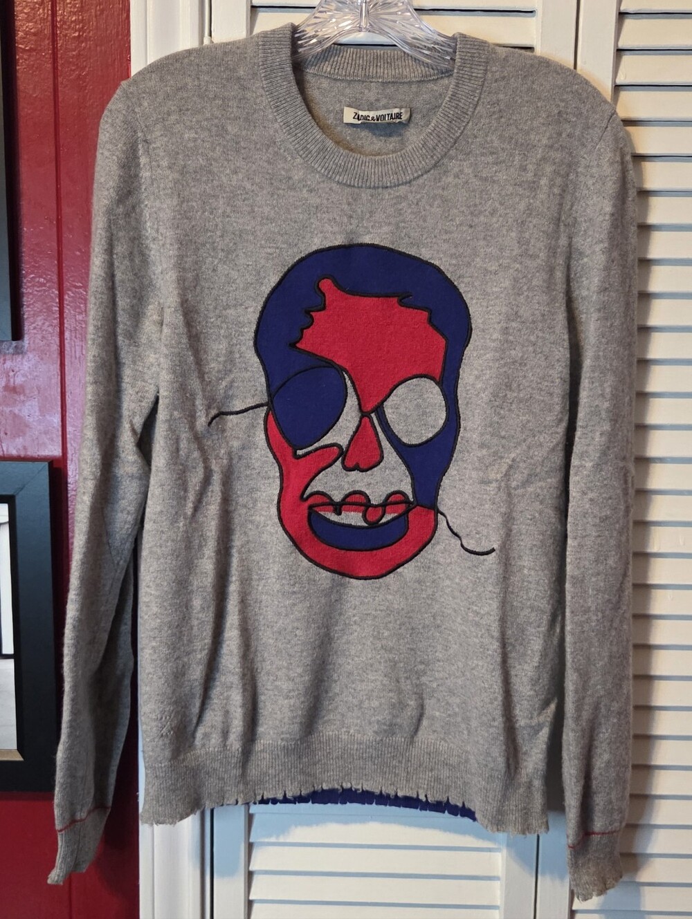 EXCELLENT CONDITION!! Zadig & Voltaire Kennedy Skull Cashmere Sweater M